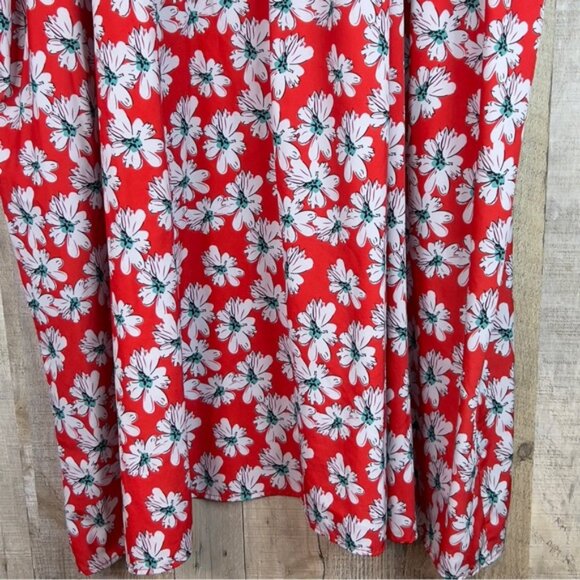 6XL Unbranded V-Neck Peplum Floral Print Dress Short Cap Sleeves Pullove… - Picture 5 of 13